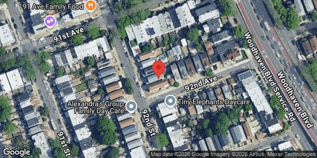 Aerial map of 91-19 92 STREET, Queens