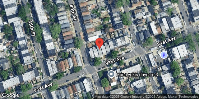 Aerial map of 89-05 91 AVENUE, Queens