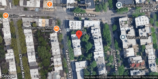 Aerial map of 299 VANDERBILT AVENUE, Brooklyn
