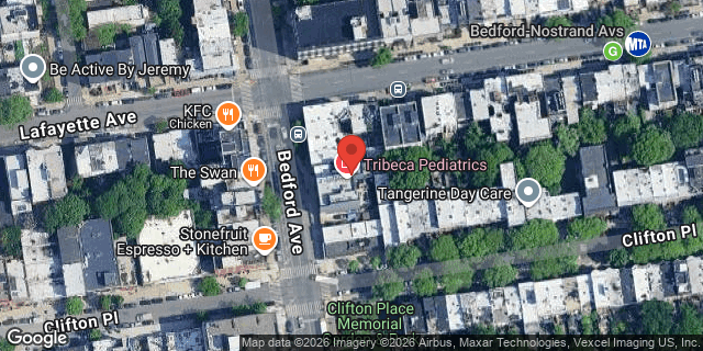 Aerial map of 1019 BEDFORD AVENUE, Brooklyn