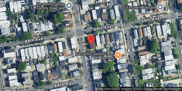 Aerial map of 75-04 88 AVENUE, Queens