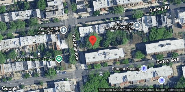 Aerial map of QUINCY STREET, Brooklyn