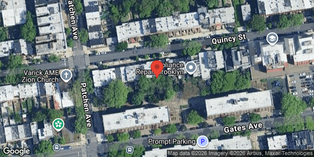 Aerial map of 824 QUINCY STREET, Brooklyn