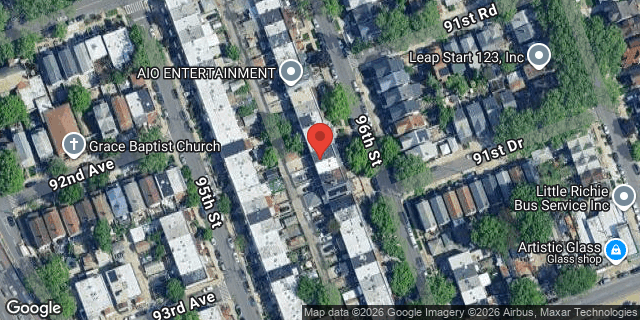 Aerial map of 91-34 96 STREET, Queens