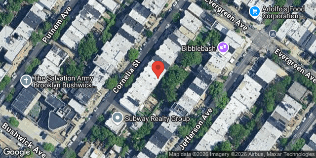Aerial map of 90 CORNELIA STREET, Brooklyn