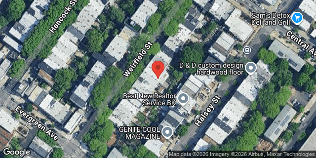 Aerial map of 144 WEIRFIELD STREET, Brooklyn