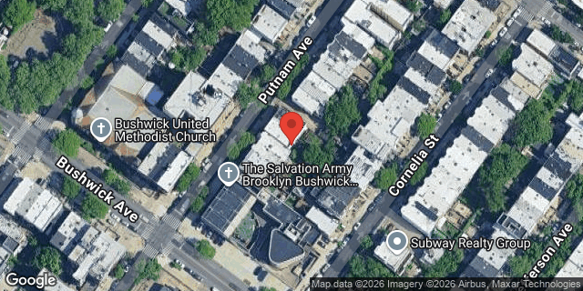 Aerial map of 1160 PUTNAM AVENUE, Brooklyn
