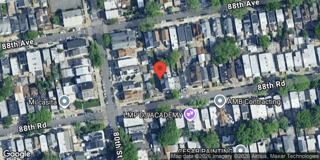 Aerial map of 80-13 88 ROAD, Queens