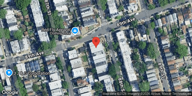 Aerial map of 89-04 88 STREET, Queens
