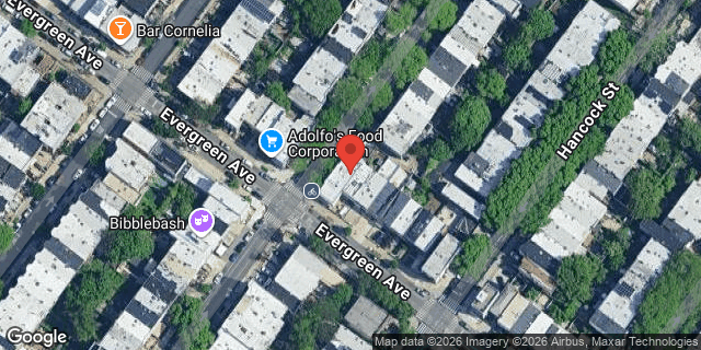 Aerial map of 551 EVERGREEN AVENUE, Brooklyn