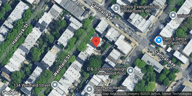 Aerial map of 162 WEIRFIELD STREET, Brooklyn