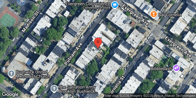 Aerial map of 1178 PUTNAM AVENUE, Brooklyn