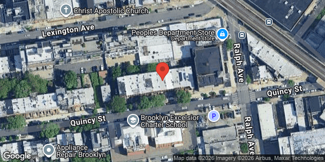 Aerial map of 829 QUINCY STREET, Brooklyn