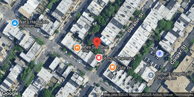 Aerial map of 1251 DECATUR STREET, Brooklyn