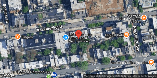 Aerial map of 64 KOSCIUSZKO STREET, Brooklyn