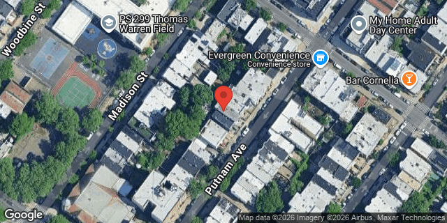 Aerial map of 1175 PUTNAM AVENUE, Brooklyn
