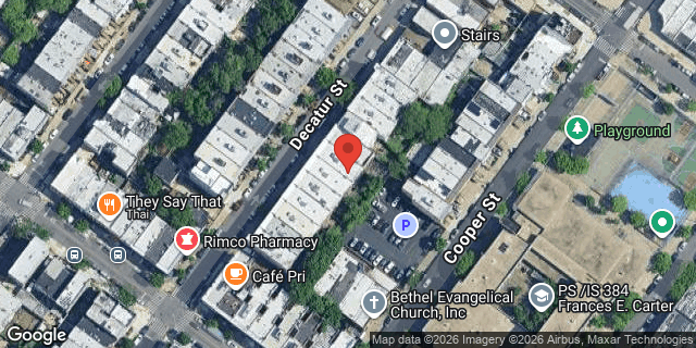 Aerial map of 1272 DECATUR STREET, Brooklyn
