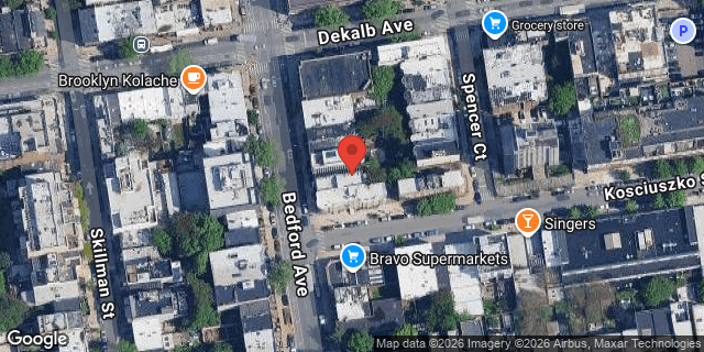 Aerial map of 985 BEDFORD AVENUE, Brooklyn