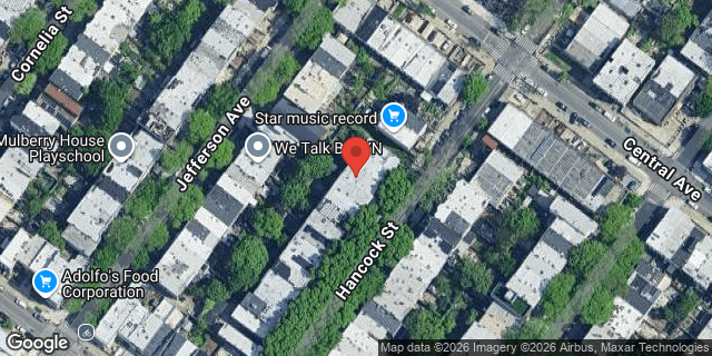 Aerial map of 1137 HANCOCK STREET, Brooklyn