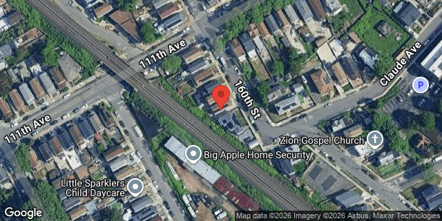 Aerial map of 111-14 160 STREET, Queens