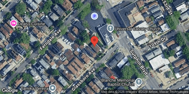 Aerial map of 147-45 GLASSBORO AVENUE, Queens