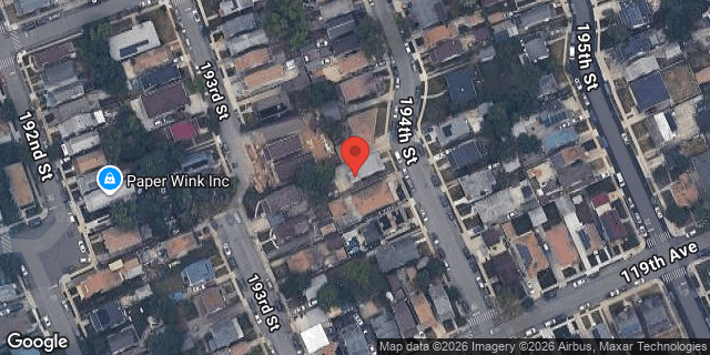 Aerial map of 118-30 194 STREET, Queens