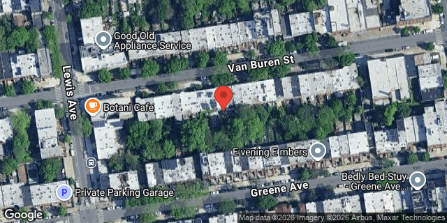 Aerial map of 284 VAN BUREN STREET, Brooklyn
