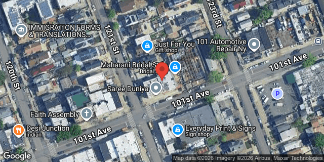 Aerial map of 121-05 101 AVENUE, Queens