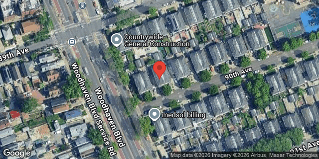 Aerial map of 93-09 90 AVENUE, Queens