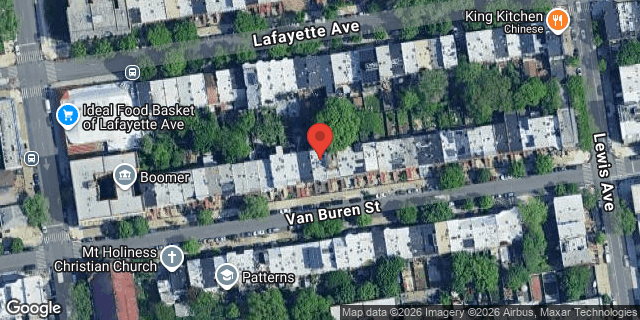 Aerial map of 203 VAN BUREN STREET, Brooklyn