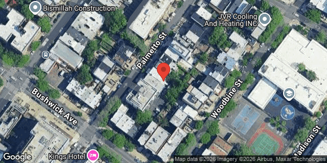 Aerial map of 66 PALMETTO STREET, Brooklyn