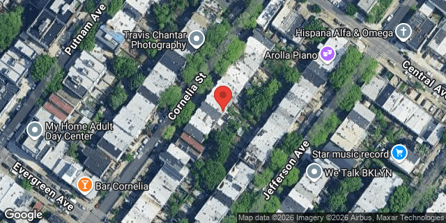 Aerial map of 146 CORNELIA STREET, Brooklyn
