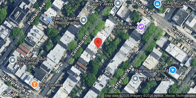 Aerial map of 148 CORNELIA STREET, Brooklyn