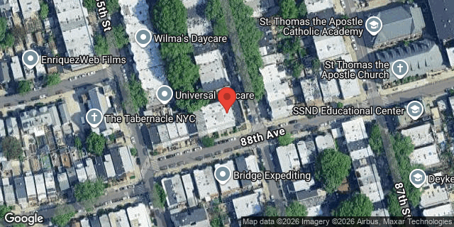 Aerial map of 85-17 88 AVENUE, Queens