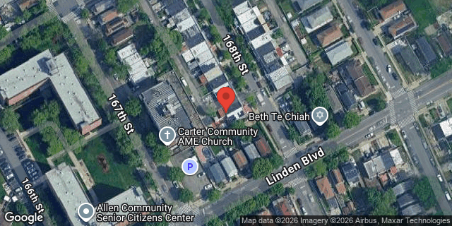 Aerial map of 112-34 168 STREET, Queens