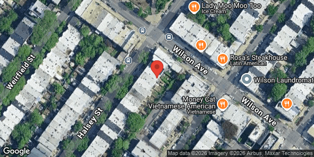 Aerial map of 1198 HALSEY STREET, Brooklyn