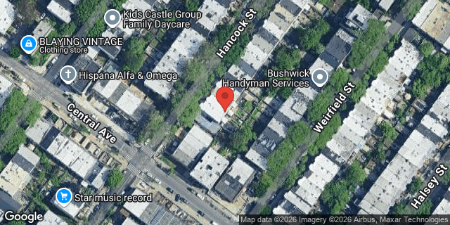 Aerial map of 1186 HANCOCK STREET, Brooklyn