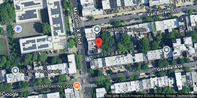Aerial map of 81 MALCOLM X BOULEVARD, Brooklyn