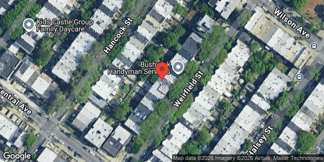 Aerial map of 201 WEIRFIELD STREET, Brooklyn