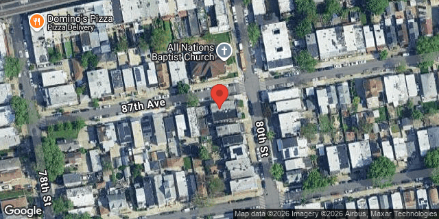 Aerial map of 87-02 80 STREET, Queens