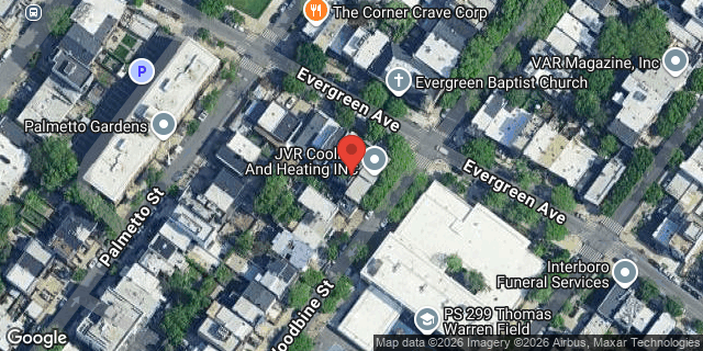 Aerial map of 522 EVERGREEN AVENUE, Brooklyn