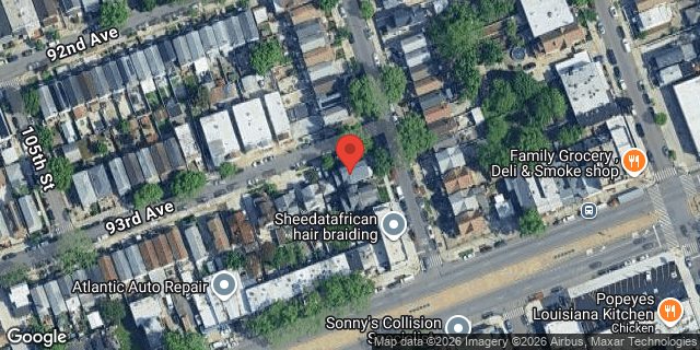 Aerial map of 93-04 107 STREET, Queens