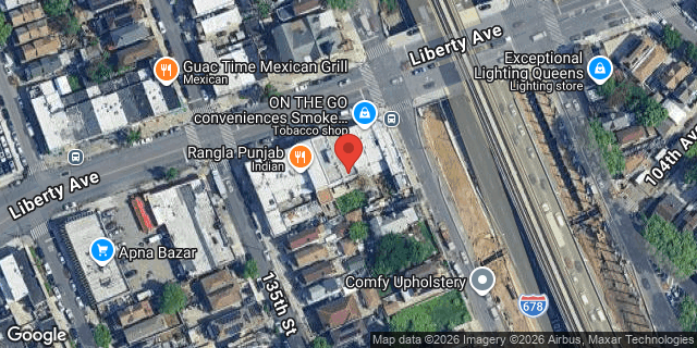 Aerial map of 135-14 LIBERTY AVENUE, Queens