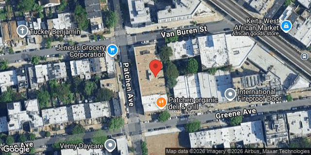 Aerial map of 29 PATCHEN AVENUE, Brooklyn