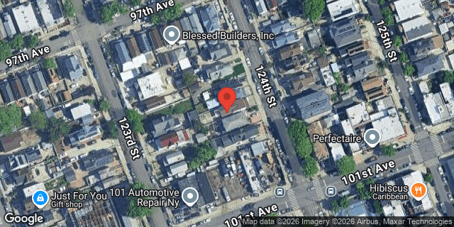 Aerial map of 97-24 124 STREET, Queens