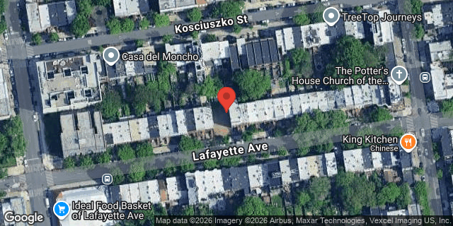 Aerial map of 859 LAFAYETTE AVENUE, Brooklyn