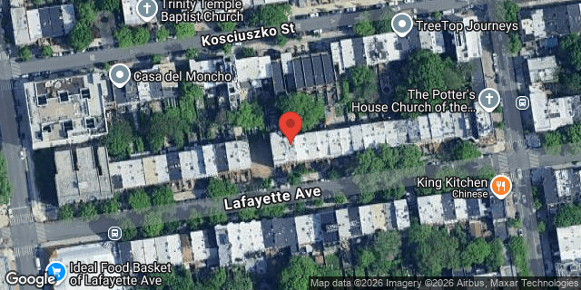 Aerial map of 863 LAFAYETTE AVENUE, Brooklyn