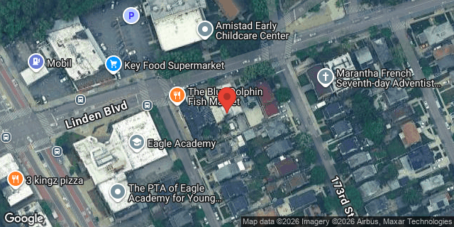Aerial map of 172-10 LINDEN BOULEVARD, Queens