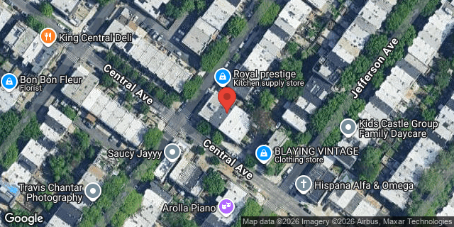 Aerial map of 469 CENTRAL AVENUE, Brooklyn