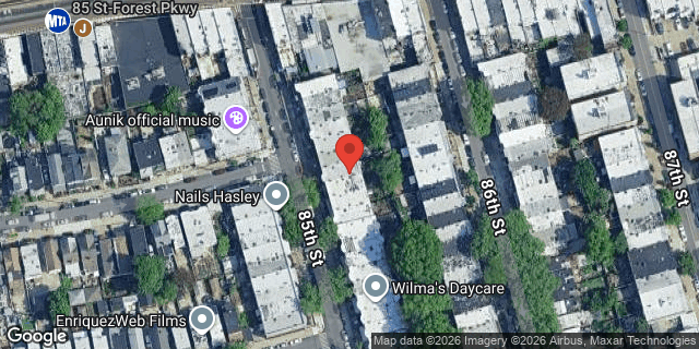Aerial map of 87-01 85 STREET, Queens